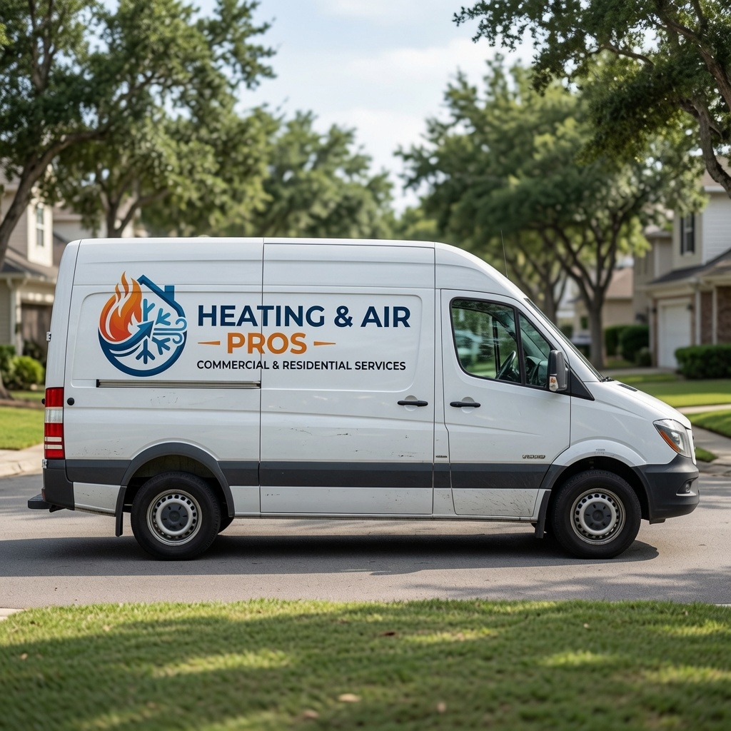 Local heating and air service van serving Fountain Hills
